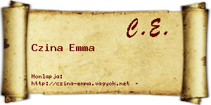 Czina Emma névjegykártya